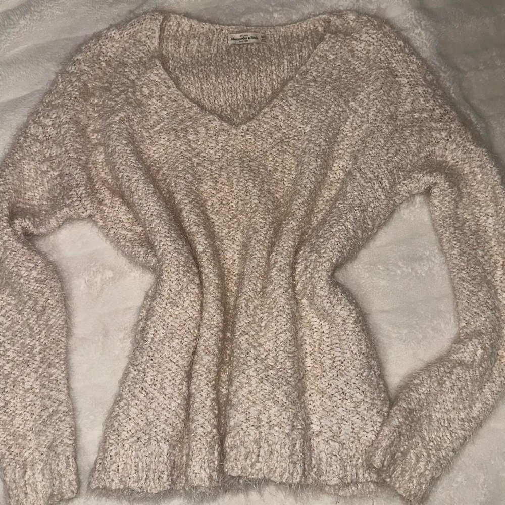 Abercrombie & Fitch Textured Beige Knit